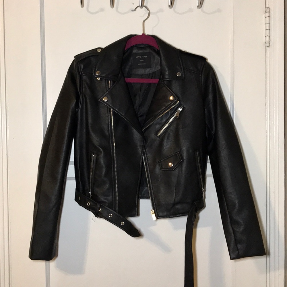 Faux leather jacket